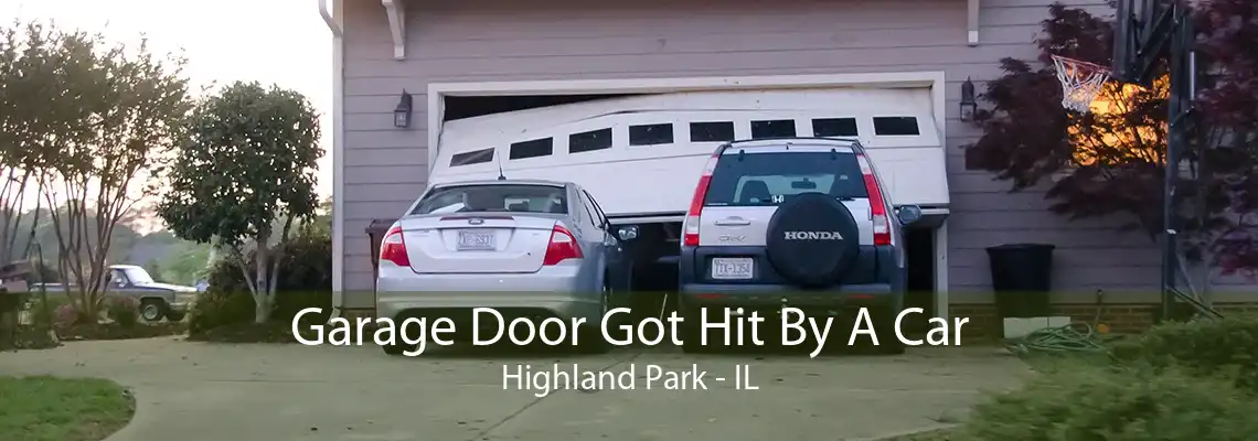 Garage Door Got Hit By A Car Highland Park - IL