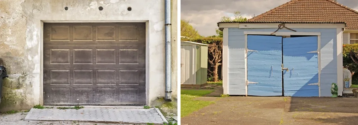 Rotten Steel Garage Door Repair in Highland Park, Illinois